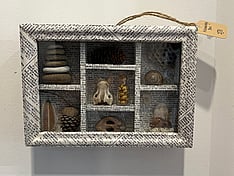 assemblage boxes by paper and lace