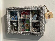assemblage boxes by paper and lace