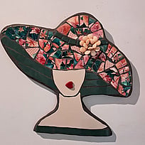 Handmade mixed-media mosaic by Raewyn's Mosaics