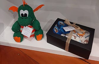 Handmade children's soft toys dragon by Shell B Creative