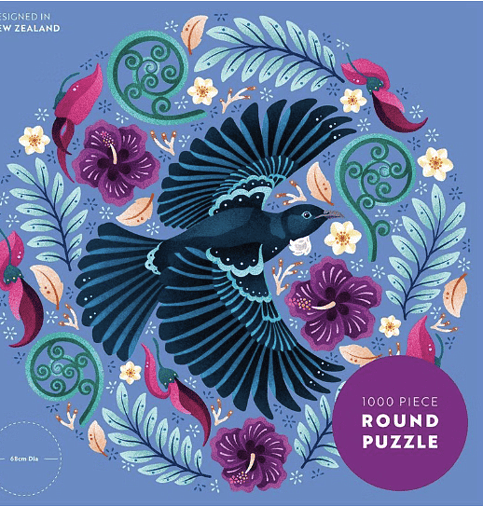 Catherine Marion Art 1000 Piece Round Jigsaw Puzzle - Tuneful Tui