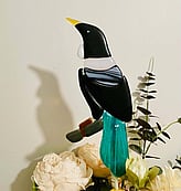 Handcrafted glass tui art by The Wild Cabinet