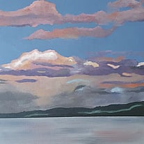 Rotorua landscape oil painting by Tony Pope