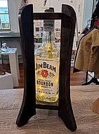 Handcrafted driftwood spirit bottle holder by Wood N Things