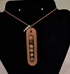 Handcrafted driftwood shell necklace art by Wood N Things