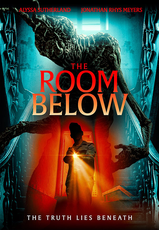 'THE ROOM BELOW' creature horror starring Jonathan Rhys Meyers and Alyssa Sutherland