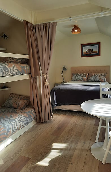The Shanty Bunk Room interior at Tawa Cove Cabins