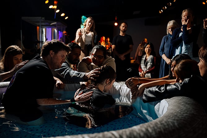 Violet's baptism several months earlier.