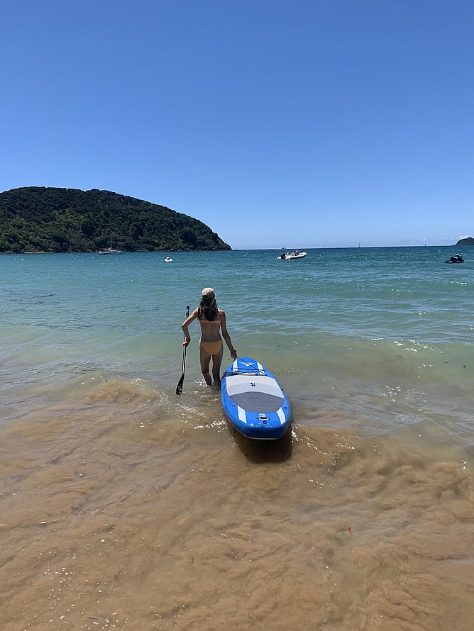 Paddleboarding at Long Beach Russell Bay of Islands