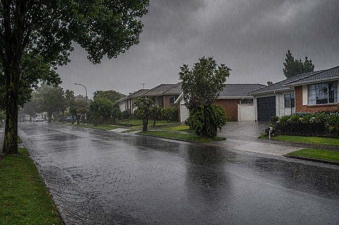 rainy day in Hamilton Waikato ai