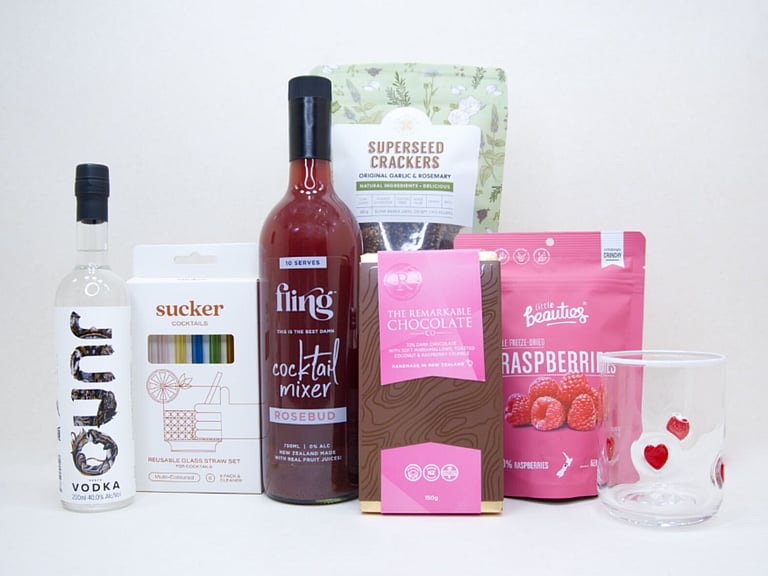Perfect for cocktail gift boxes NZ, vodka gift boxes, cocktail lover gifts, gifts for her NZ, birthday gifts, thank you gifts, celebration gifts, and thoughtful surprises delivered throughout New Zealand. A beautiful gift for anyone who enjoys a great cocktail and good company