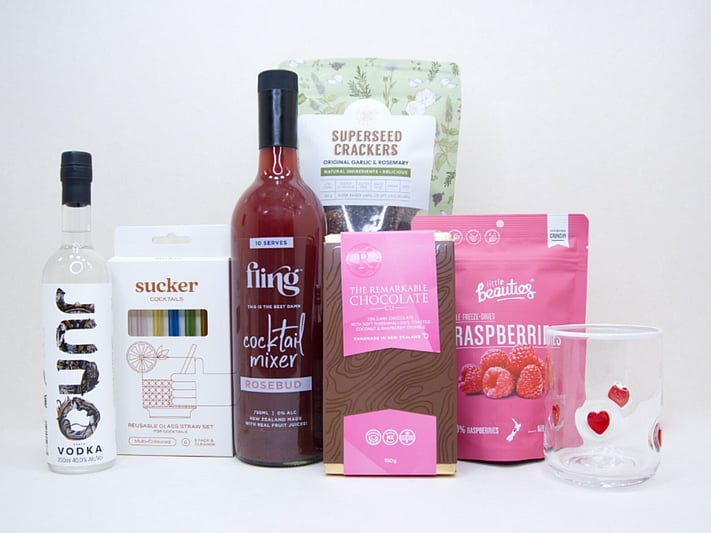 Perfect for cocktail gift boxes NZ, vodka gift boxes, cocktail lover gifts, gifts for her NZ, birthday gifts, thank you gifts, celebration gifts, and thoughtful surprises delivered throughout New Zealand. A beautiful gift for anyone who enjoys a great cocktail and good company