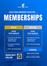 Nelson Cricket Launch new Indoor Memberships