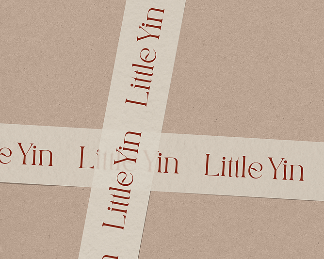 Little yin packaging designed to be cohesive with the brand identity