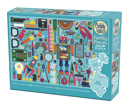Cobble Hill 350 Piece Family Jigsaw Puzzle Nerdy Junk Drawer