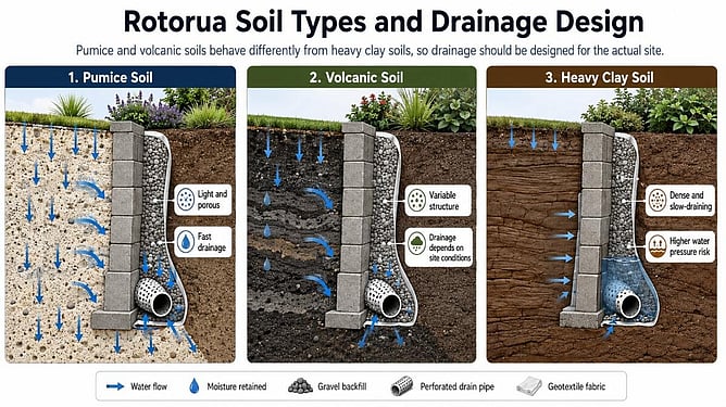Rotorua soil types and drainage chart ai