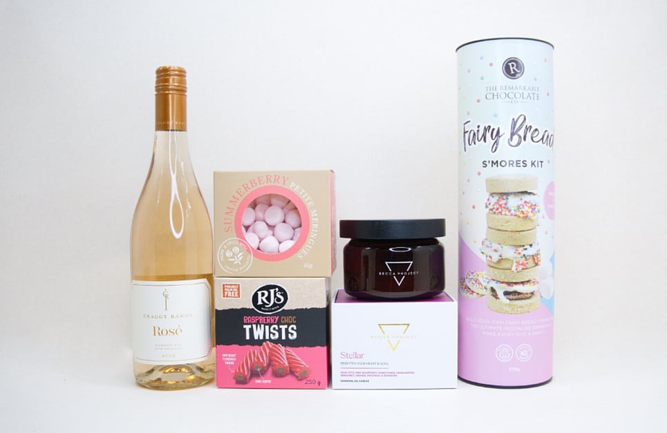 Wine and cocktail gift box NZ with NZ-made products from KYND Gift Boxes