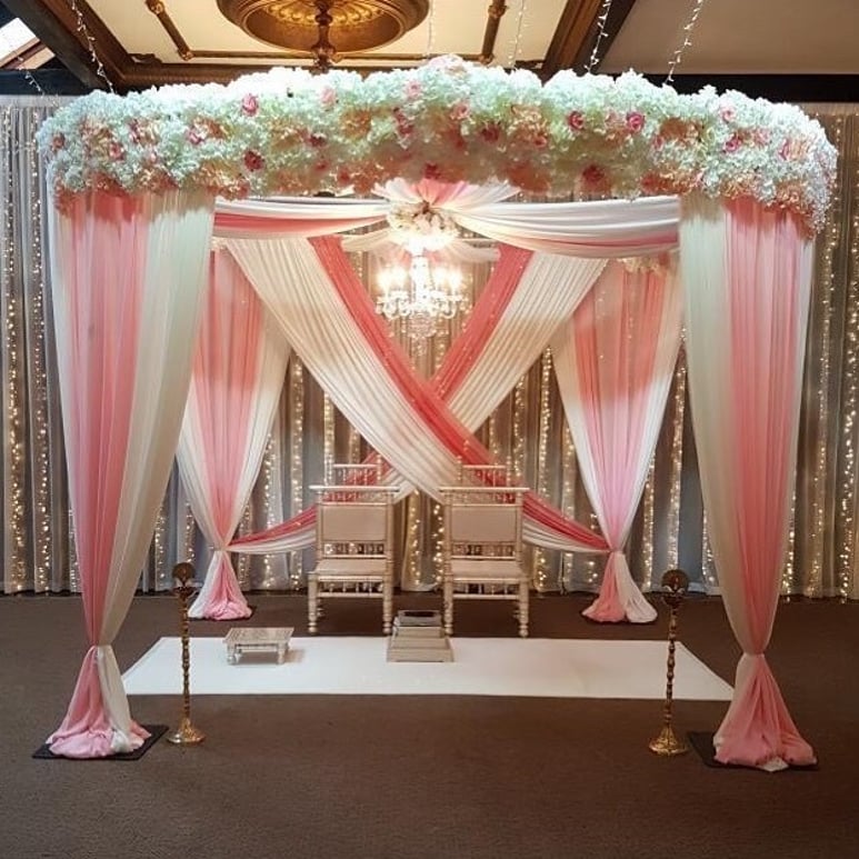 Traditional Hindu wedding Mandap setup at Settlers Country Manor in Auckland