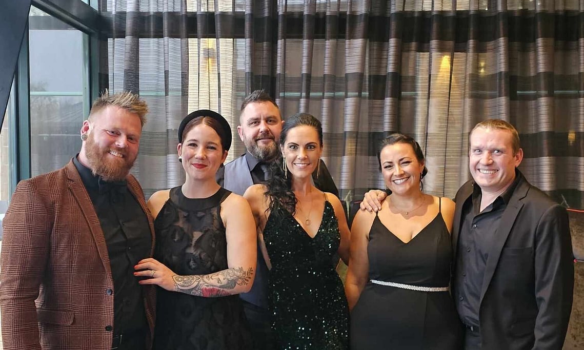 Some members of The Glass Guys dressed up for awards evening