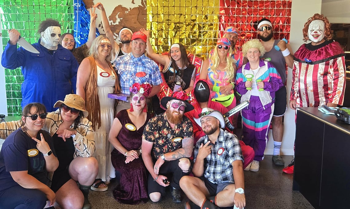 Dress up Christmas party photo with The Glass Guys team