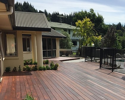 Timber deck creating additional outdoor living space in Nelson