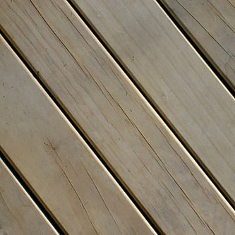 Close up of treated pine decking
