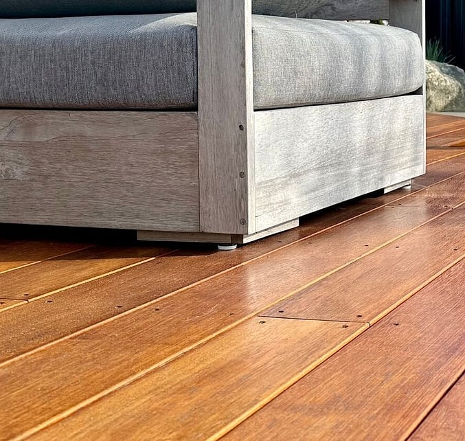 Timber deck creating an outdoor living space for a Nelson home