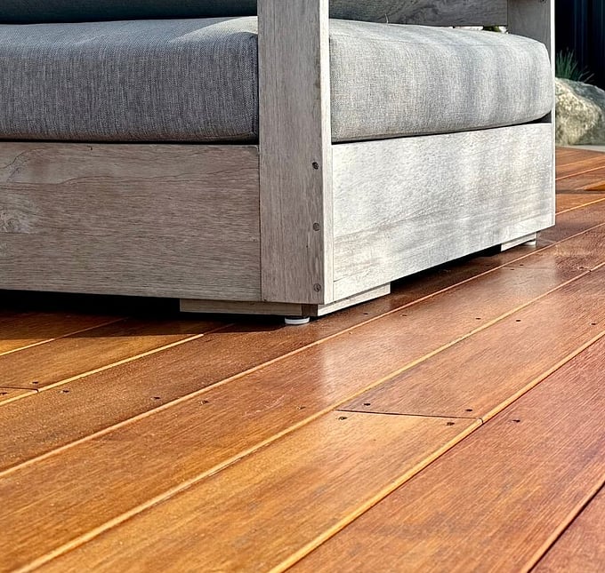 Timber deck creating an outdoor living space for a Nelson home