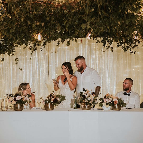 Wedding Reception Under the Vines
