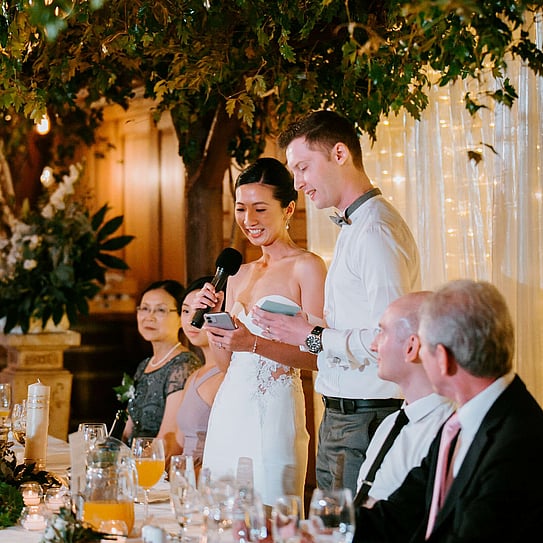 bride giving speech