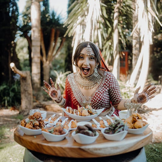 Bride with Bridal Party Canape Platter