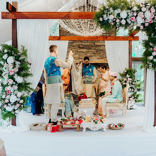 Mandap for Indoor Indian Wedding Ceremony
