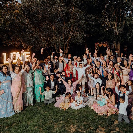 Group Photo by LOVE Sign