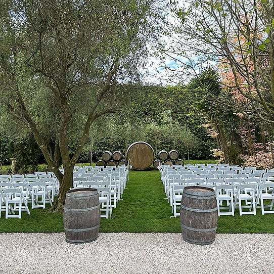 Barrel Feature Wedding Ceremony