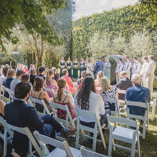 Barrel Feature Wedding Ceremony