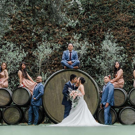 Bridal Party on Barrel Feature