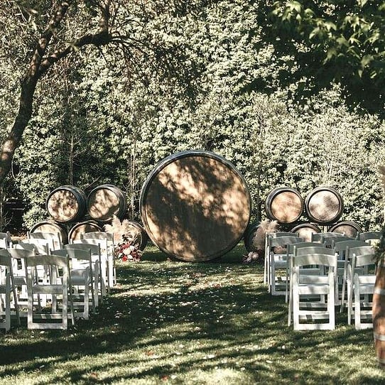 Barrel Feature Wedding Ceremony