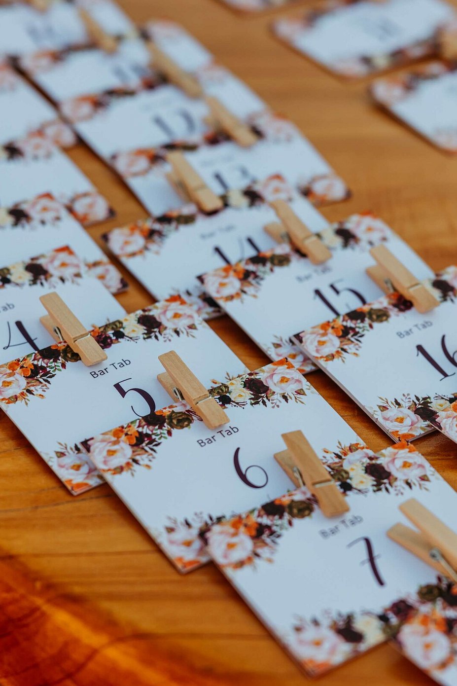 Wedding Bar Tab Cards