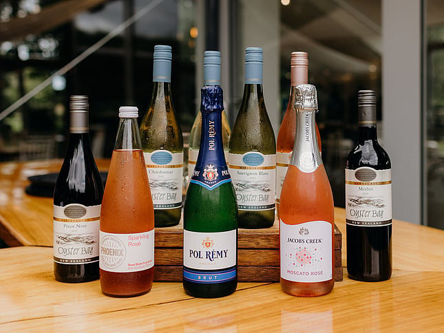 selection of bottled wine