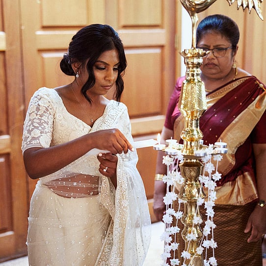 Bride with Traditional Item