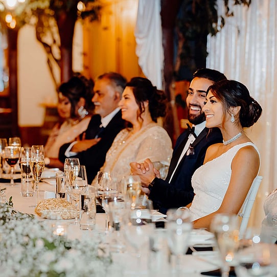 Bridal Party seated at Bridal Table