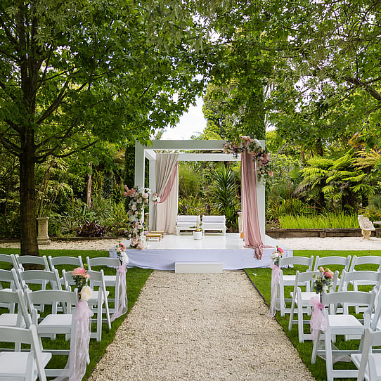 Mandap at Barrel Waterfall Wedding Ceremony
