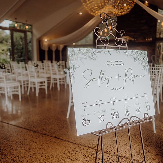 Stone Fireplace Indoor Wedding Ceremony