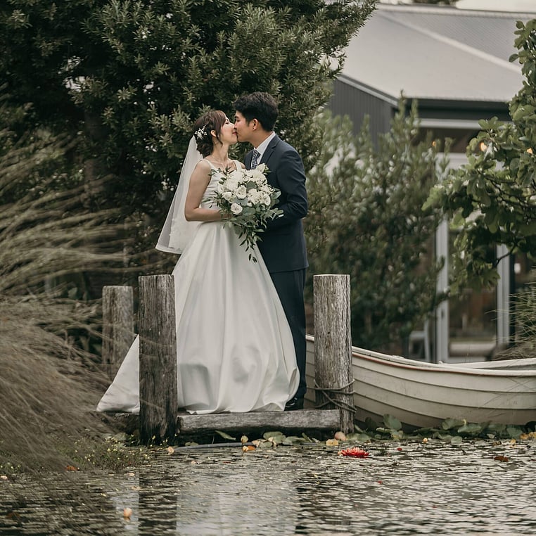 Couple Kissing on the Jetty