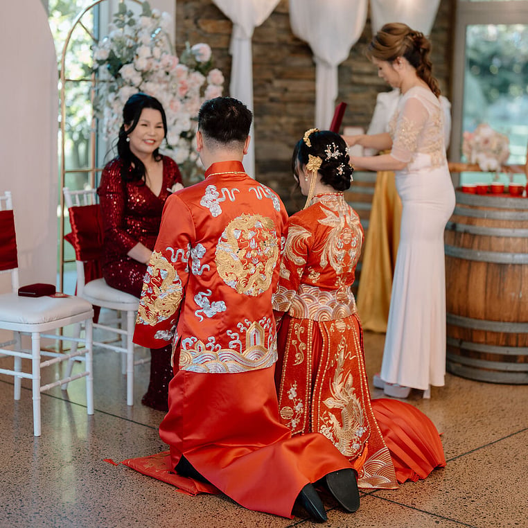 Chinese Tea Ceremony in Fireplace Area