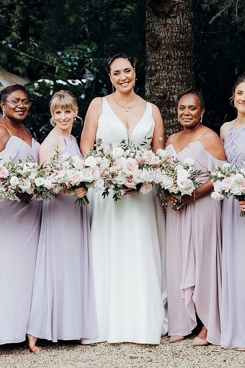 bride and bridesmaid photo
