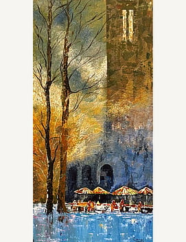 People's choice Third Place Equal painting "Autumn Brunch" Carol Plumtree