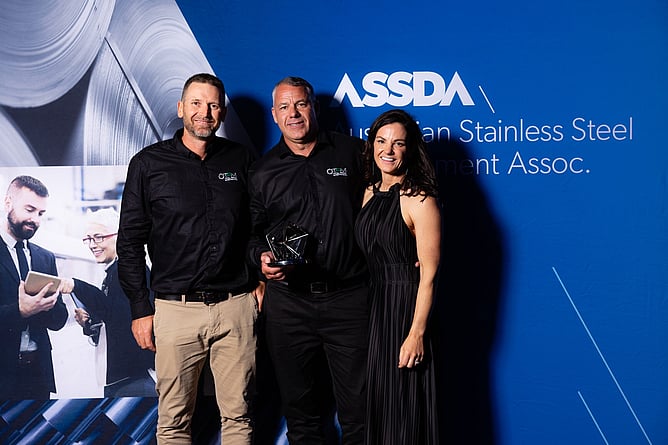 TPM receiving the ASSDA 2025 Fabricator of the Year Award