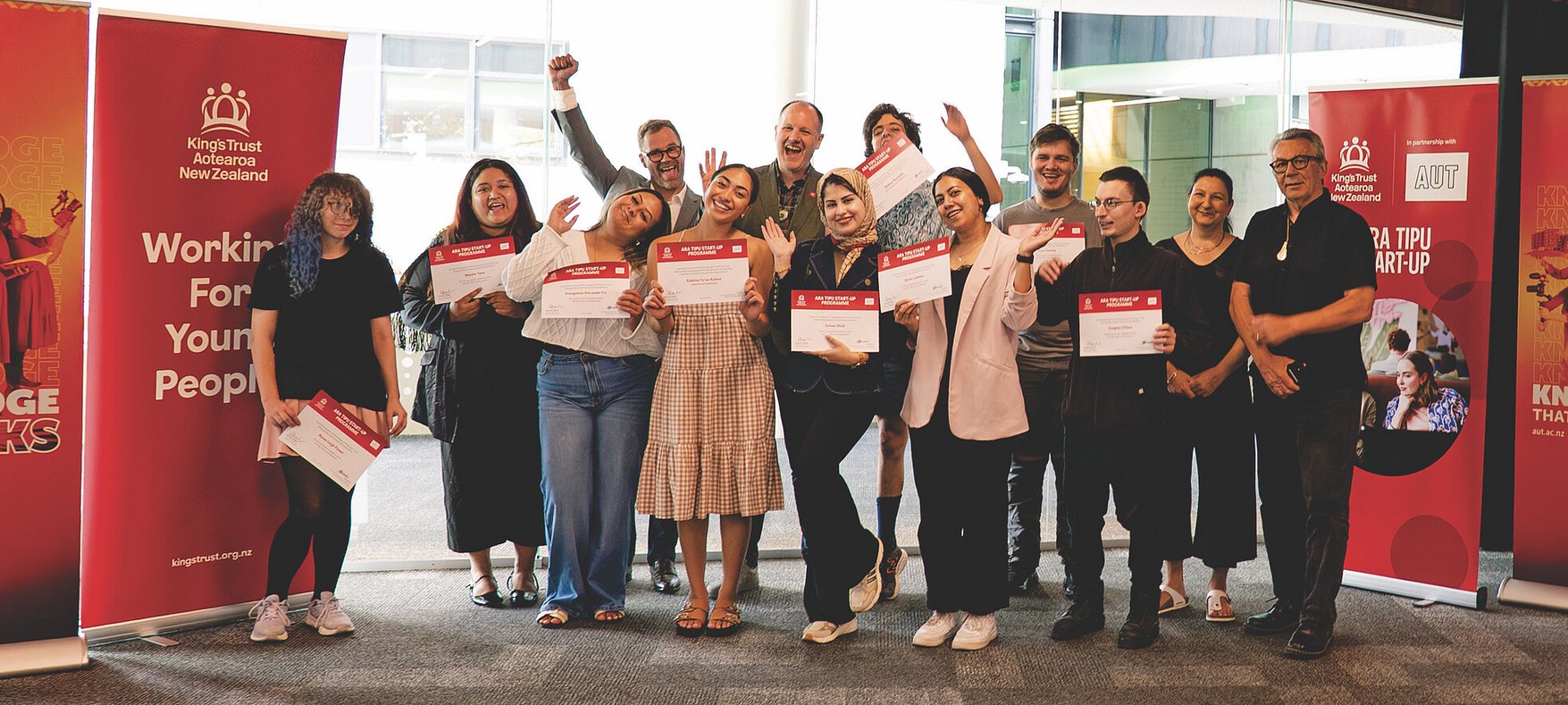Photo of the King's Trust Aotearoa New Zealand participants