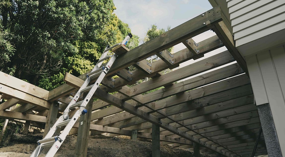 kwila hardwood deck in wellington